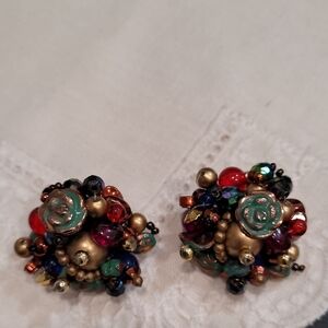 Earrings Clip Fabulous Retro Chunky Fruit Cocktail